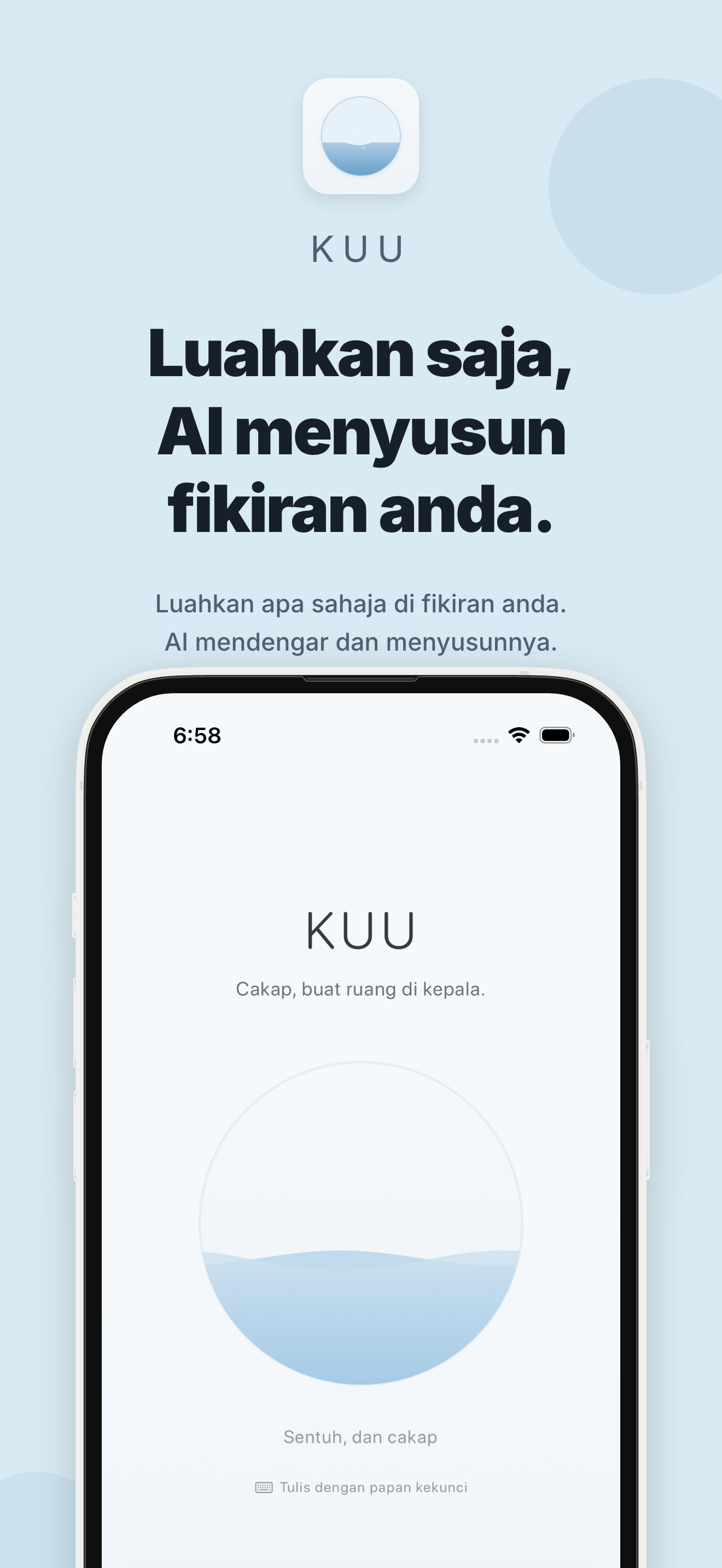 Skrin aplikasi KUU 1