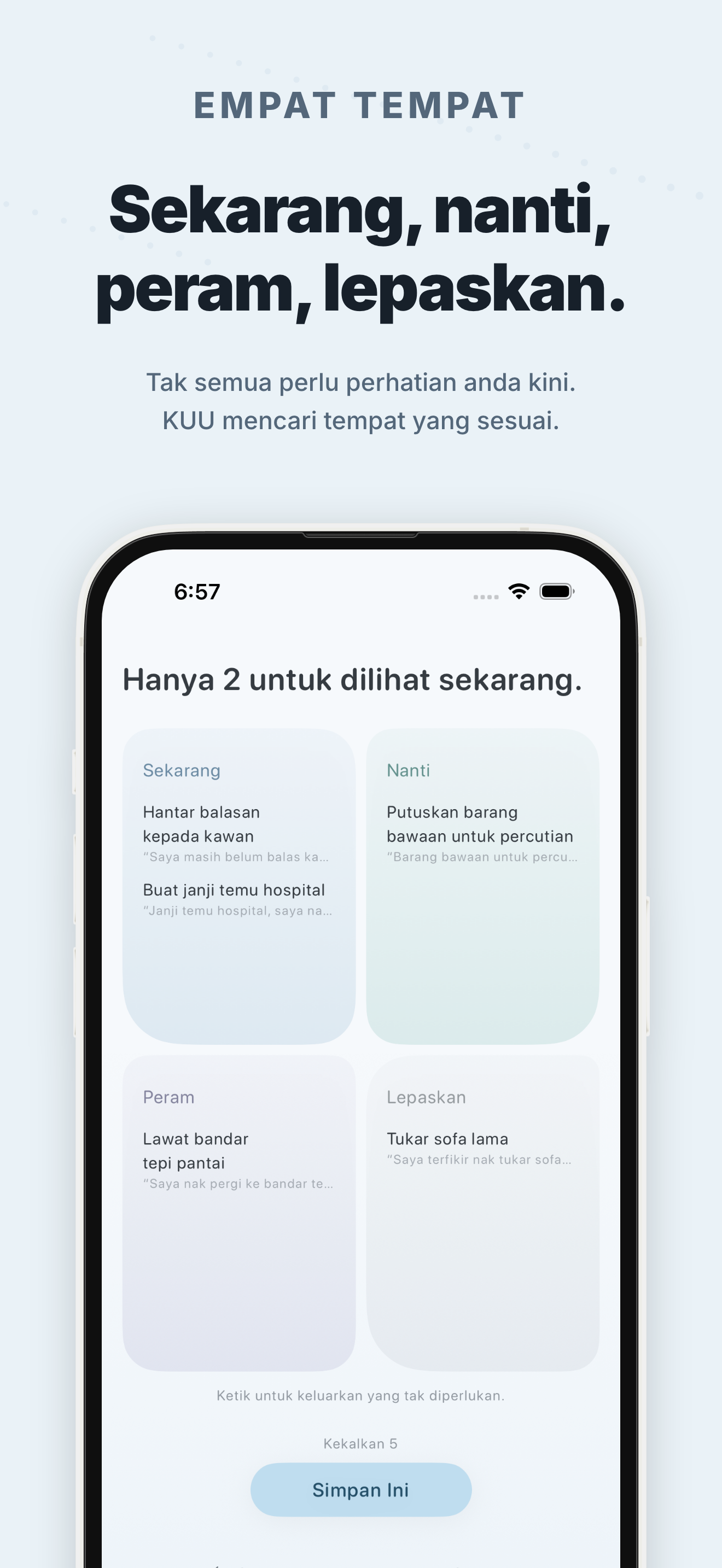 Skrin aplikasi KUU 4