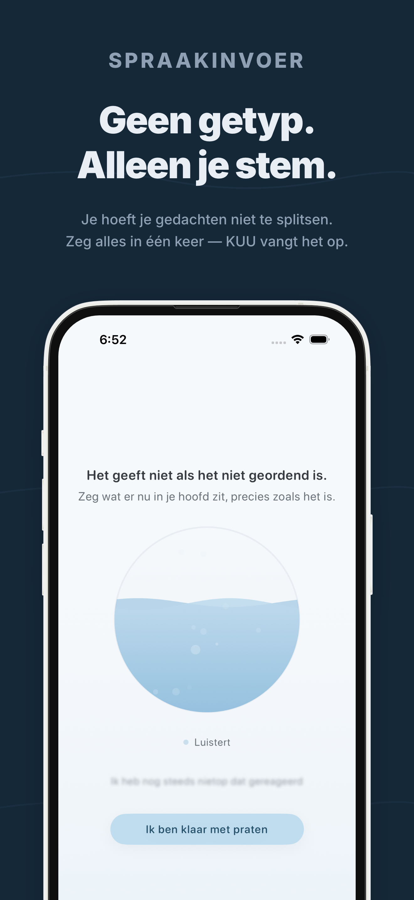 Scherm van de KUU-app 2